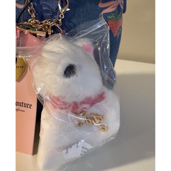 NWT Juicy Couture Strawberry Festival Mini Tote Bag - Denim Multi - Picture 6 of 8